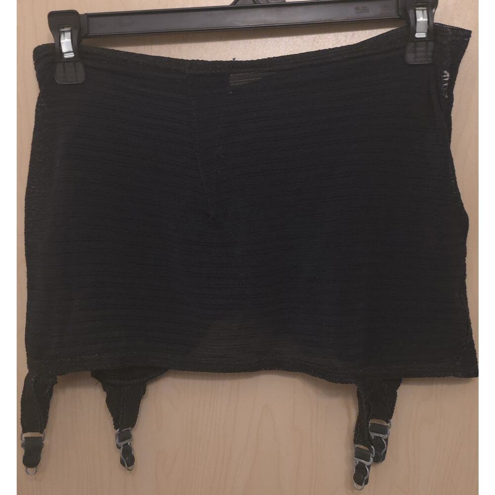 Vintage 1950s Open Bottom GIRDLE Black Garters Size 30 Pinup Shaper